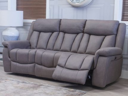 Santino Three Seat Powered Recliner - Grey