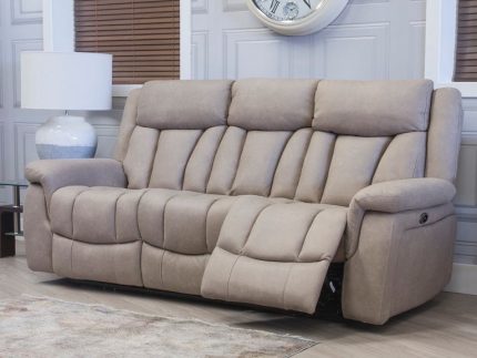 Santino Three Seat Powered Recliner - Sandstone