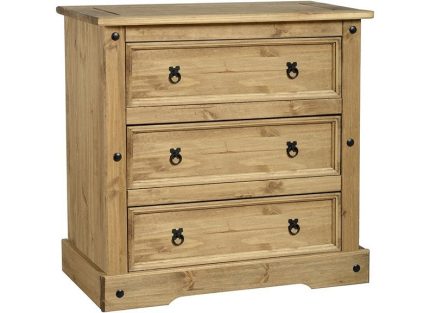 Corona Pine Three Drawer Chest