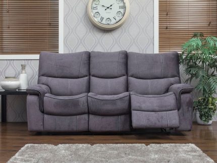 Emilio Grey Reclining 3RR Sofa