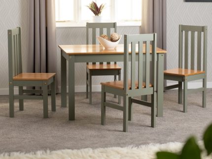 Ludlow Green/Oak 1+4 Dining Set