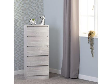 Malvern Five Drawer Narrow Chest