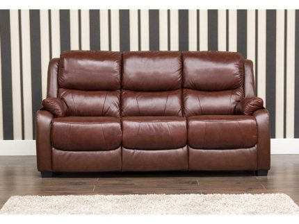 Parker Half-Leather Fixed Three Seat Sofas