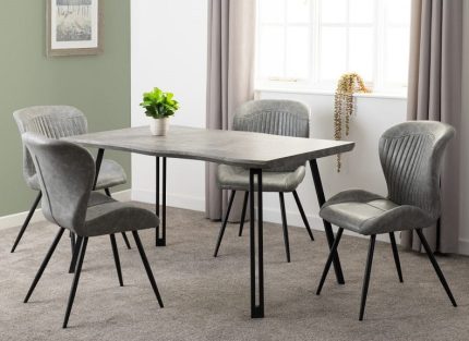 Quebec Concrete Effect Wave Edge Dining Sets