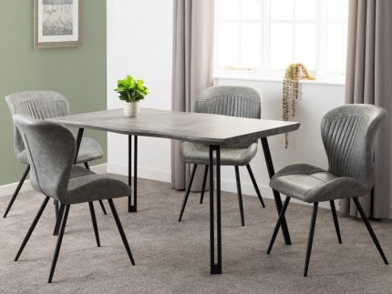 Quebec Concrete Effect Wave Edge Dining Sets