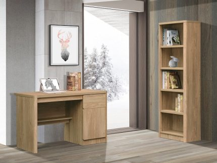 Troy Office Desks in Light Walnut, Oak or Grey