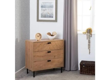 Leon Oak Three Drawer Chest