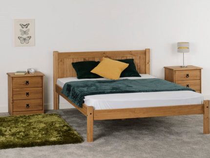 Maya Bed - DISTRESSED WAXED PINE
