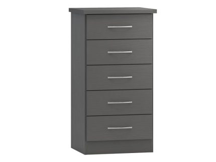 Nevada Full Grey Five Drawer Chest