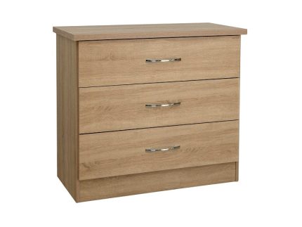 Nevada Oak Three Drawer Chest