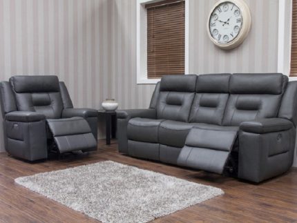 Osbourne Full Leather Two Seat Sofas