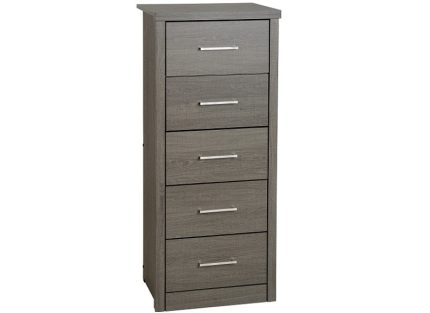 Lisbon Black Five Drawer Chest