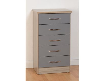 Nevada Grey Five Drawer Chest