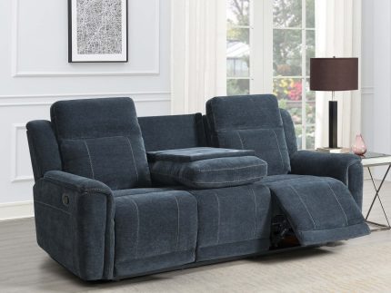 Somerton Manual Reclining 3 Seater Sofa - Dark Grey Fabric