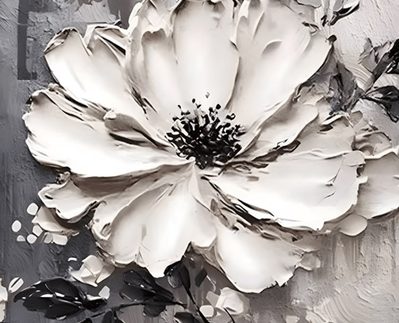 Cream 3D Floral Wall Art 2 80x120cm
