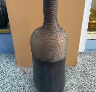 Long Neck Vase Aged Bronze (set of 2)