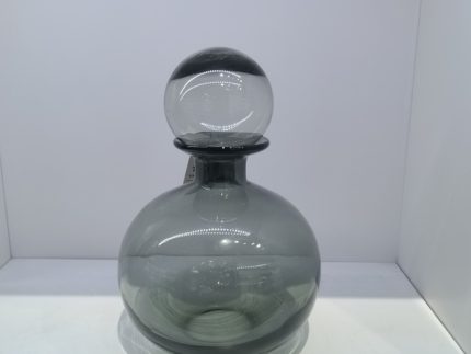 Glass Grey Dusk Apothecary Bottle With Stopper (Set of 2)