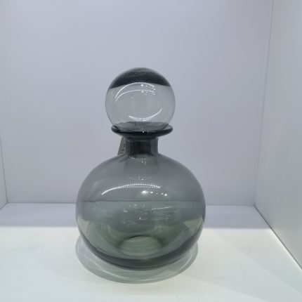 Glass Grey Dusk Apothecary Bottle With Stopper (Set of 2)