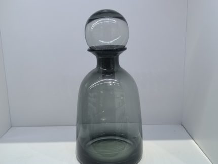 Glass Grey Dusk Apothecary Bottle With Stopper (Set of 2)