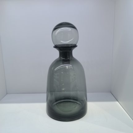 Glass Grey Dusk Apothecary Bottle With Stopper (Set of 2)