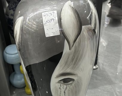 Ceramic Hand painted Horse Vase