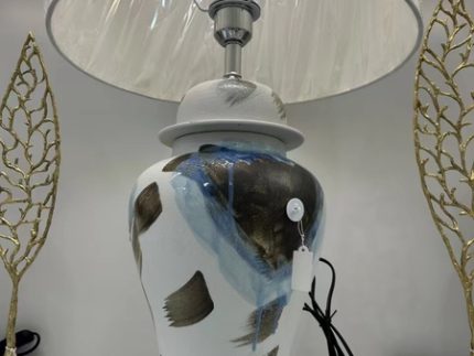 Blue and White Ceramic Jar Lamp