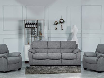 Nordic 3+1+1 Fixed Suite - Grey (Fabric)