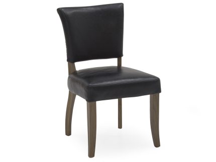 Duke Dining Chair Leather - Ink Blue