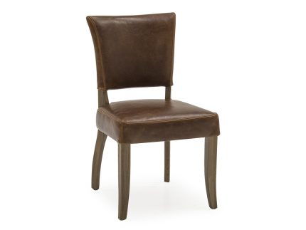 Duke Dining Chair Leather - Tan Brown