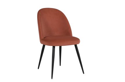 Gabi Dining Chair - Coral Black Legs