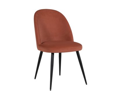Gabi Dining Chair - Coral Black Legs