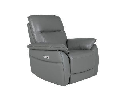 Nerano 1 Seater Electric Recliner - Steel (Nett)