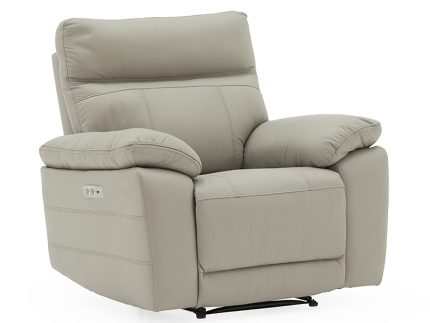 Positano 1 Seater Electric Recliner - Light Grey (Nett)