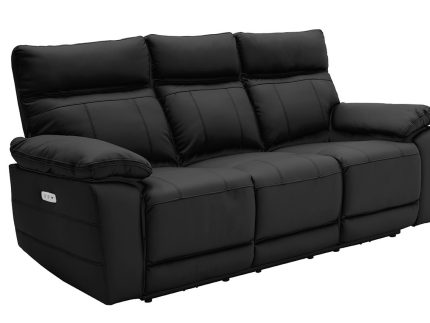 Positano 3 Seater Electric Recliner - Black (Nett)