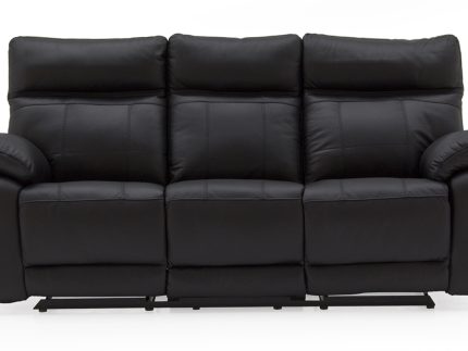 Positano 3 Seater Manual Recliner - Black (Nett)