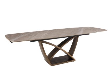 Vanosa Extending Dining Table Rectangle 1800/2600 -  Brown