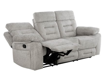 Wilbur 3 Seater Manual Recliner - Grey (Nett)