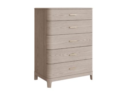 Zahra Tall Chest 5 Drawer - Parisian Cream