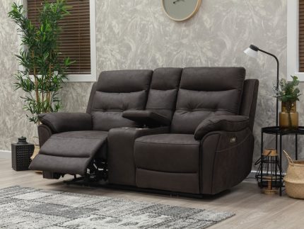 SKYE CHARCOAL-FABRIC- 2RR ELECTRIC + CONSOLE
