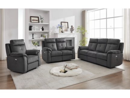 Palermo  3+2  Fabric Suite Anthracite (Electric)