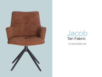 Jacob Dining Chair Tan Fabric