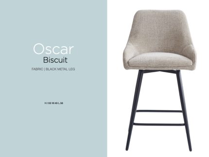 Oscar Counter Stool - Biscuit