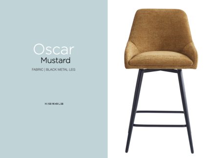 Oscar Counter Stool - Mustard
