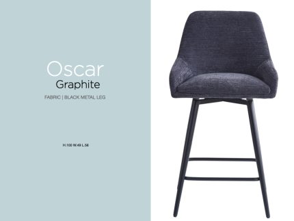 Oscar Counter Stool - Graphite Grey