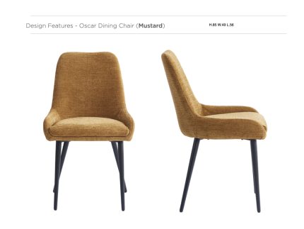 Oscar Dining Chair - Mustard