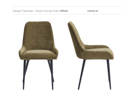 Oscar Dining Chair - Olive Green
