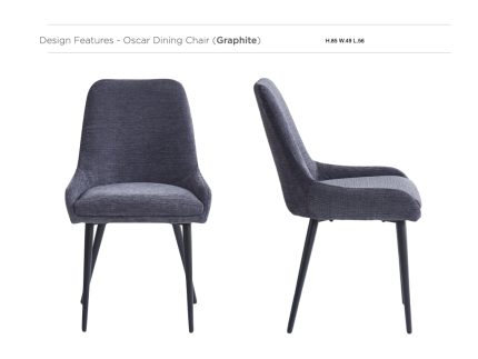 Oscar Dining Chair - Graphite Grey