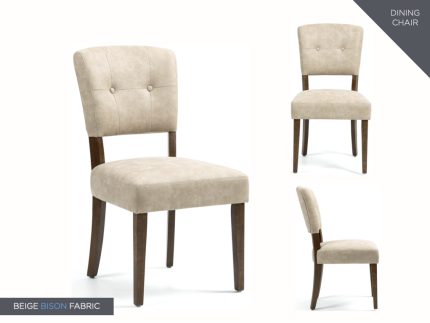 Oakridge Dining Chair - Beige Bison Dark Oak