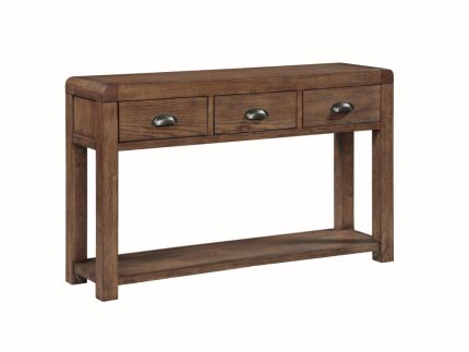 Oakridge Dark Oak 3 Drawer Hall Table