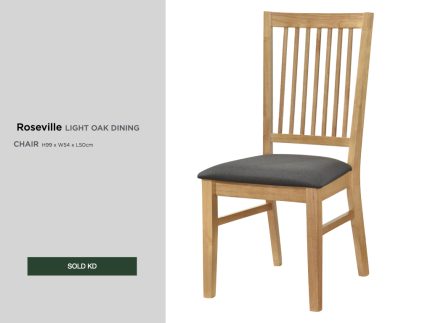 Roseville Dining Chair - Light Oak